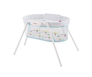 Fisher-Price lit Pliable et transportable avec Vibrations pour apaiser bébé, Sac de Rangement Inclus, dès la Naissance, GBR67, Multicolore