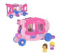 Fisher-Price Little People Carrosse Musical à Pousser Princesses Disney avec Figurines pour Le Jeu d’Imitation, pour Enfants à partir de 18 Mois, JCW72