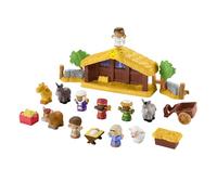 Fisher-Price Little People Coffret Crèche avec 12 Figurines, De La Musique Et Étoile Lumineuse, 18 Éléments De Jeu, Jouet Enfant, Dès 1 an, HMX70