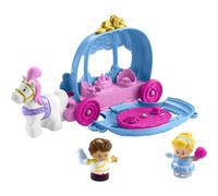 Fisher-Price Little People Coffret de jeu pour tout-petits Disney Princess Cendrillon Carriage dansant avec 2 figurines pour les 18 mois et plus