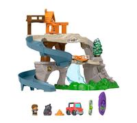 Fisher-Price Little People Grande Montagne Coffret Jeux | 46 cm X 61 cm, 1 véhicule, 2 figurines, 3 accessoires, jeu de motricité, enfants 1+ ans, JJY77