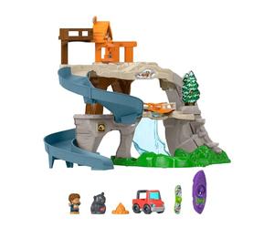 Fisher-Price Little People Grande Montagne Coffret Jeux | 46 cm X 61 cm, 1 véhicule, 2 figurines, 3 accessoires, jeu de motricité, enfants 1+ ans, JJY77