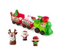 Fisher-Price Little People Jouet Musical en Forme de Train de Noël avec Père Noël, Elfe et Renne pour Enfants à partir de 1 an (exclusivité Amazon)