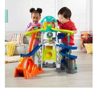 Fisher-Price Little People Circuit avec Lanceur et loopings avec 2 Voitures incluses, Jouet pour bébés et Enfants de 18 Mois et Plus, GMJ12