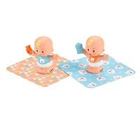 Figurine de collection Fisher Price Little People Snuggle Twins - GKP68 - 2pcs Figurines bébé 6cm + Accessoires