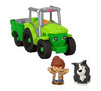 Fisher-Price Little People Tracteur à Pousser Musical avec 2 Figurines pour Le Jeu d’Imitation, pour Enfants à partir de 1 an, JGX12