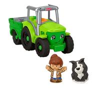 Fisher-Price Little People Tracteur à Pousser Musical avec 2 Figurines pour Le Jeu d’Imitation, pour Enfants à partir de 1 an, JGX12