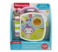 Fisher-Price Livre de contes musicaux du Singe violet Jouet pour bébés avec lumières et sons, pour bébés et garçons et filles à partir de 6 ans, version espagnole, JFN09
