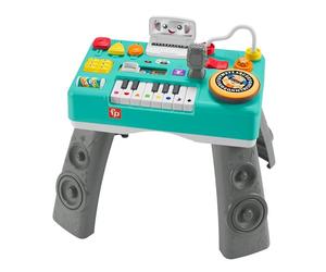 Fisher-Price Ma Table d’Activités de DJ Rires & Éveil | Table d'Activité Bébé Lumineuse et Musicale, Version: Anglais, UK; Italien; Portuguese; Espagnol, Castillan, HRB60
