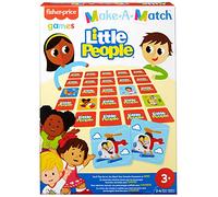 Fisher-Price Make-A-Match Card Game with Little People Theme, Multi-Level Rummy Style Play, Match Colors, Pictures & Shapes, 56 Cards for 2 to 4 Players, Gift for Kids Ages 3 Years & Older