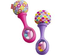 Fisher-Price Mes Premières Maracas jouet musical rose, hochets adaptés aux mains de bébé, allient divertissement et douceur, 3 mois et plus, FPY64