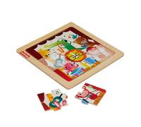 Fisher-Price Mini Puzzles en Bois Comprend 1 Puzzle avec 9 pièces faciles à connecter.