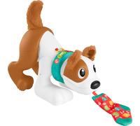 Fisher-Price Mon Chiot Rampe avec Moi, version française, jouet électronique musical avec contenu éducatif pour le jeu à 4 pattes, pour bébé et enfant dès 6 mois, HGX99