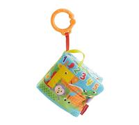 Fisher-Price Mon Petit Livre d'Activités, textures et sons multiples, jouet bébé avec anneau pour l'accrocher à la poussette, dès la naissance, FGJ40