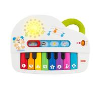 Fisher-Price Mon Piano Rigolo Rire et Éveil (Version Multilangues), Jouet Piano transportable avec lumières, Musique, bruits d’Animaux et Contenu d’éveil pour bébés et Tout-Petits, HCJ12