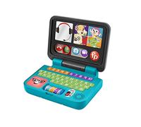 Fisher-Price Mon Premier Ordinateur Portable Rires & Éveil, Jouet électronique, Contenu éducatif Éveil Progressif, pour bébé dès 6 Mois, Version: Italien, HHH03