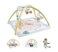 Fisher-Price Mon Tapis d’Éveil Sensimals pour nouveau-né, avec arche, mobile et jouets sensoriels pour bébé dès la naissance, JMN74
