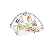 Fisher-Price Mon Tapis d'éveil Douceur transportable pour bébé, coussin et 6 jouets amovibles, emballage fermé, dès la naissance, HBB74
