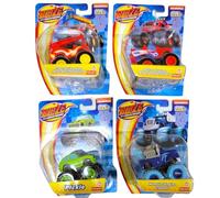 Fisher-Price Nickelodeon Blaze & The Monster Machines Blaze Lot de 4 véhicules moulés sous pression avec Blaze, Pickle et Crusher