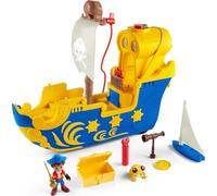 Fisher-Price Preschool Toy Santiago of The Seas Lights & Sounds El Bravo Pirate Ship Playset for Pretend Play Kids Ages 3+ Years