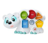 Fisher-Price - Parlez Friends Fabietto Ours Formes et Couleurs, Version Italienne, Jouet interactif Musical et Puzzle avec lumières et mouvements d'apprentissage, Jouet pour Enfants, 18 Mois et HRB80