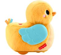 Fisher-Price Peluche Canard 4-en-1 Câlin et Rampe pour Bébé | Peluche musicale, mouvement de dandinement et battement d’ailes, pour bébé dès l'âge de 0, JMX99