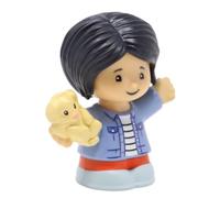 Fisher-Price Pièce de rechange HVT37 - Figurine de femme ou de maman tenant un chiot pour l'école, la famille ou le bureau vétérinaire