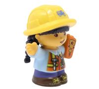 Fisher-Price Pièce de rechange pour collection Little People Work Together Construction Site Road Work Playset DXB23 - Figurine de pilote de camion benne asiatique féminine - Radio portante