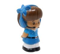 Fisher-Price Pièce de rechange pour jeu d'avion d'aéroport Little People Little Movers L5200 - Figurine de pilote hispanique de rechange Mia - Casque et nœud bleus