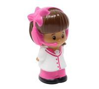 Fisher-Price Pièce de rechange pour jeu d'avion d'aéroport Little People Little Movers L5200 - Figurine de pilote hispanique de rechange Mia - Casque et nœud rose