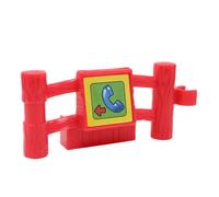 Fisher-Price Pièce de rechange pour jeu de collection Little People Baby Animals sons Zoo Ferme Safari Playset 77984 - Poteau de clôture rouge de rechange avec autocollant pour téléphone