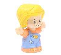 Fisher-Price Pièce de rechange pour jeu de collection Little People pour l'école, le sport, la famille ou le parc HXH05 - Fille blonde en salopette de rechange
