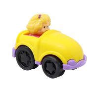 Fisher-Price Pièce de rechange pour jeu de garage Little People Wheelies Loops 'n Swoops X0057 - Voiture à roues jaunes de rechange avec figurine de conduite Sarah Lynn