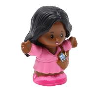 Fisher-Price Pièce de rechange pour Little People Dream Avion Shopping Dollhouse Family Playset HMG50 - Figurine de rechange de maman afro-américaine - Vêtu de rose avec sac à main
