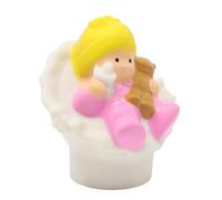 Fisher-Price Pièce de rechange pour maison de poupée Little People Happy Sounds P3329 - Figurine de rechange pour bébé fille dans un siège auto