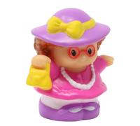 Fisher-Price Pièce de rechange pour maison de poupée Little People Tea Party B3004 - Figurine de rechange Maggie habillée d'une robe rose portant un chapeau