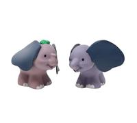 Fisher-Price Pièces de rechange pour Little People Arche de Noé ou Zoo Playset K0475 - Figurines d'éléphant de rechange avec oreilles et tortues vertes sur le dos et la tête