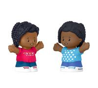 Fisher-Price Pièces de rechange pour maison de poupée familiale Little People HXH06 et JCW82 - Ensemble de remplacement de deux figurines afro-américaines - Cheveux en tresses