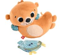 Fisher-Price Plush Baby Sensory Toy, 2-in-1 Rockin’ Tummy Time Otter with Soft B