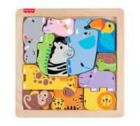 Fisher-Price Puzzle en bois Animaux Multicolore pour enfants