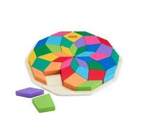 Fisher-Price Puzzle Mandala En Bois-Puzzle 40 Pièces Motif Géométrique