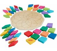 Fisher-Price Puzzle Mandala en bois - Puzzle de 40 pièces avec motifs géométriques HXT94