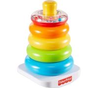 Fisher-Price Pyramide Arc-en-Ciel Jouet Bébé, Favorise la Coordination des Gestes/l'Apprentissage des Couleurs, Multicolore,6+ Mois, 1 Unité