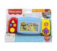 Fisher-Price Rires et Éveil Ma Tourni-Console d’Apprentissages, jouet interactif, console de jeu portable factice, Version: Néerlandais; Anglais, UK; Française; Allemande; Italien, HNL51