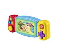 Fisher-Price Rires et Éveil Ma Tourni-Console d’Apprentissages, Version française, Jouet interactif, Console de Jeu Portable factice, Jouet Lumineux et Musical, Jouet Éveil, Dès 9 Mois, HNL50
