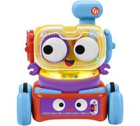 Fisher-Price-Robot d'éveil 4-en-1-Bébé et Enfant-Lumière,Musique,Contenu Éducatif-Interactif,Transformable,Évolutif-Cadeau dès 6 Mois,version française,HCK38