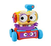 Fisher-Price Robot d'éveil 4-en-1 - Bébé et Enfant - Lumière, Musique, Contenu Éducatif - Interactif, Transformable, Évolutif - Cadeau dès 6 Mois, Version: Italien, HDJ16