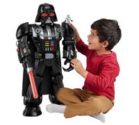 Fisher-Price Robot Imaginext Dark Vador de la série Star Wars de Plus de 60 cm, avec Effets sonores et Lumineux et n Forme de Personnage en métal Stormtrooper, à partir de 3 Ans,HXG51