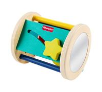 Fisher-Price Rouleau Jeu à Quatre Pattes en Bois, activité pour développer les capacités sensorielles et motrices à partir de 6 mois, JKH17