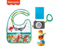 Fisher-Price Set de hochets et de crépitements pour le voyage, Jouets pour nouveau-nés